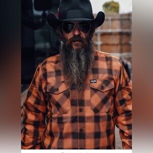 DIXXON xxx Cody Jinks Plaid Flannel Button-Up Shirt (S)